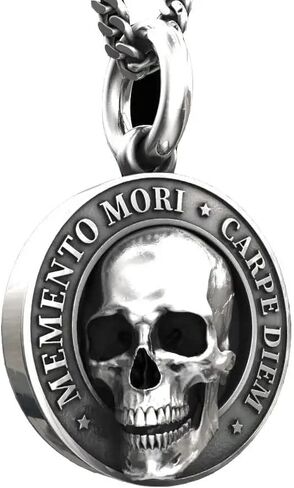 قلادة ميمونتو موري كاربي ديم قلادة جمجمة ثلاثية الأبعاد للرجال، قلادة تذكارية خاصة لعيد الميلاد الأربعين in Kuwait