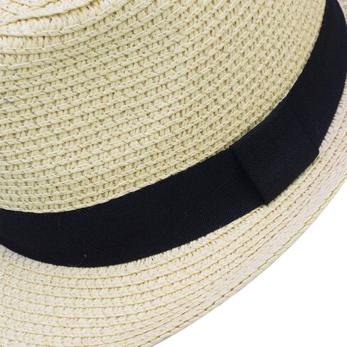 IFSUN Unisex Kids Boys Girls Straw Hat Fedora Cap Jazz Hat Short Brim Sun Hat in Kuwait
