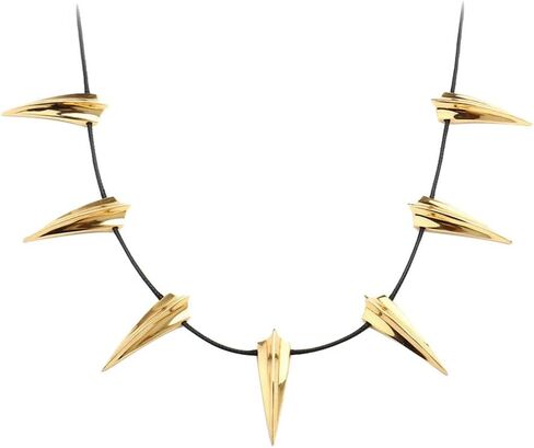 قلادة باوفان شيك من الفولاذ المقاوم للصدأ لنثر أسود كوزبلاي نيو واكاندا كينغ تي تشالا قلادة حفلة هالوين in Kuwait