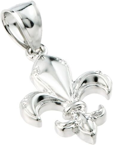 Claddagh Gold 925 Sterling Silver Fleur-de-Lis Charm Pendant in Saudi Arabia