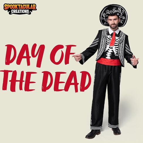 Spooktacular Creations Adult Men Day of the Dead Costume in Saudi Arabia