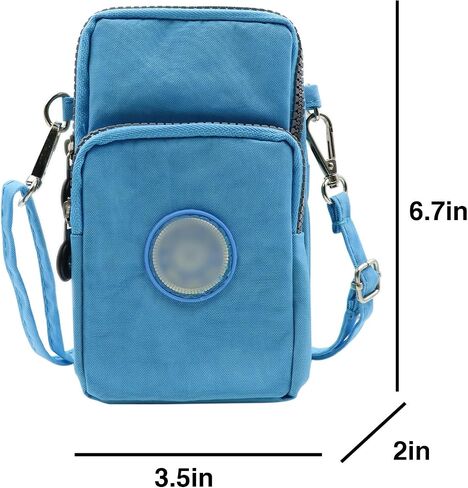 ZGMYC 3-Layers Cellphone Pouch Wristlet Purse Waterproof Sports Armband Shoulder Bag Wallet in Saudi Arabia