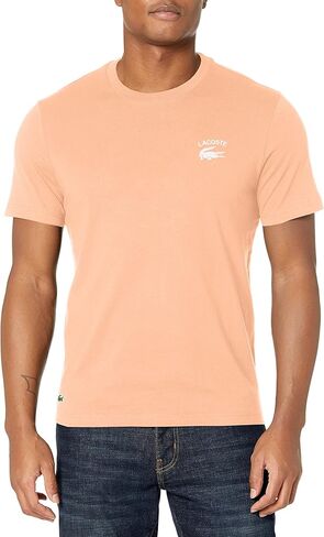 تي شيرت Lacoste Contemporary Collection للرجال ذو قصة عادية وأكمام قصيرة مع تفاصيل مطرزة in Saudi Arabia