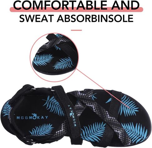 صندل نسائي من MGGMOKAY للمشي لمسافات طويلة صندل رياضي خارجي مع دعم قوس للتخييم الكاجوال لقضاء إجازة على الشاطئ in Kuwait