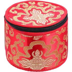EXCEART Tibetan Singing Bowl Bag Zipper Buddhist Meditation Bowl Tote Holder Portable Travel Outdoor Chanting Bowl Storage Case 12X9.5CM (Random Color) in Saudi Arabia