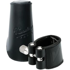 Vandoren LC28L Leather Ligature and Leather Cap for Tenor Saxophone with 3 Interchangeable Pressure Plates