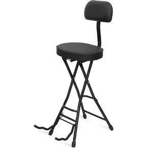 مقعد جيتار فيرجو، مقعد جيتار قابل للطي مع وسادة مبطنة، مقعد جيتار مريح لمسند الظهر لكل من عازفي الجيتار الصوتي والكهربائي ولاعبي الباس in Kuwait