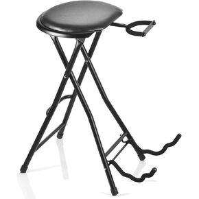 مقعد جيتار، كرسي جيتار قابل للطي مع شماعة جيتار، مقعد جيتار مع وسادة مبطنة، مسند ظهر مريح وحامل جيتار قابل للطي، يحمل جيتار صوتي/كهربائي، مقعد محمول للمسرح in Kuwait