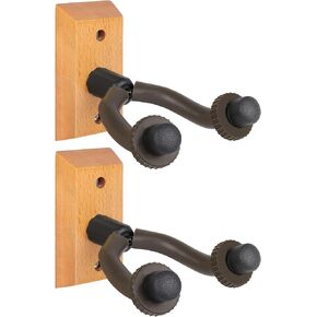 Mr.Power Guitar Stand, Guitar Wall Mount Beech Wood Rack Hanger, Safe Storage, Easy to Install, Gift for Guitar Player Lover Men Boy Student Beginner 2 Pack
