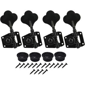 FLEOR Golden 4R Vintage Open Gear Bass Tuners Tuning Keys Pegs Machine Head for Precison Jazz Bass Guitar Part