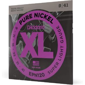 D'Addario Guitar Strings - XL Pure Nickel Electric Guitar Strings - Round Wound - Warm, Bright, Vintage Sound - EPN115 - Blues/Jazz Rock, 11-48 in Kuwait