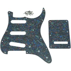 KAISH 11 Hole ST/Strat Style SSS Pickguard with ST Back Plate Tremolo Trem Cover for USA/Mexico Stratocaster/Strat Abalone Pearl in Kuwait