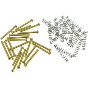 KAISH Pack of 20 Metric Thread Humbucker Pickup Height Screws Guitar Humbucker Pickup Screws with Springs for Epi SG Import Pickups Gold