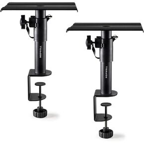 هوبويل حامل شاشة الاستوديو، زوج، حوامل مكبر صوت لسطح المكتب مع مشبك مكتب، حامل مكبر صوت رف الكتب in Kuwait