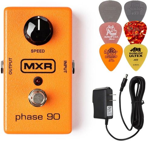 حزمة دواسة MXR M101 المرحلة 90 مع محول طاقة تيار متردد/تيار مستمر لـ 9 فولت تيار مستمر 1000 مللي أمبير و6 قطع جيتار دنلوب متنوعة in Saudi Arabia
