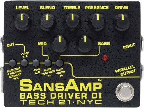 Tech 21 SansAmp Bass Driver DI V2 Bundle with 2 Patch Cables and Clip-On Tuner in Saudi Arabia