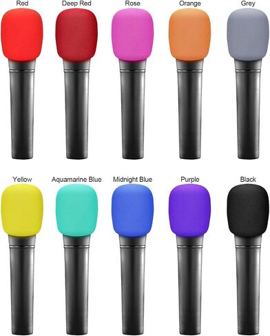 SGHAJIME 6Pcs Microphone Cover Foam Mic Cover Purple Handheld Microphone Windscreen Micro Foam Cover Filter for Karaoke DJ Broadcasting … in Saudi Arabia