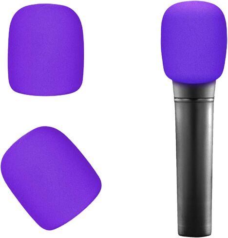 SGHAJIME 6Pcs Microphone Cover Foam Mic Cover Purple Handheld Microphone Windscreen Micro Foam Cover Filter for Karaoke DJ Broadcasting … in Saudi Arabia