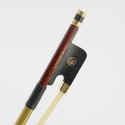 Pernambuco Stick Cello Bow 4/4 Size VINGOBOW 420C Full 4 4 Concert Level Brass Alloy Fitted Parisian Eyes Ebony Frog Well Balanced Sweet Sound Natural Horse Hair for Porfessional Player in Saudi Arabia