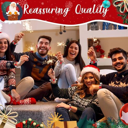 LEIFIDE 12 Pcs Christmas Wrist Band Bells Bracelets Wrist Band Shaking Bells Musical Instruments Adjustable Bells Rhythm Wristband Bells for School Family Adults Christmas Party Favors in Kuwait