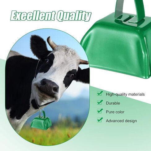 Boao 72 Pcs Metal Cowbells with Handle CowBells Noise Makers Small Call Bells for Christmas Decorations Ornament Football Games Sporting Events Wedding Party Sports, 3 x 2.8 x 2.5 Inch(Blue) in Saudi Arabia