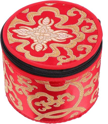 EXCEART Tibetan Singing Bowl Bag Zipper Buddhist Meditation Bowl Tote Holder Portable Travel Outdoor Chanting Bowl Storage Case 12X9.5CM (Random Color) in Saudi Arabia