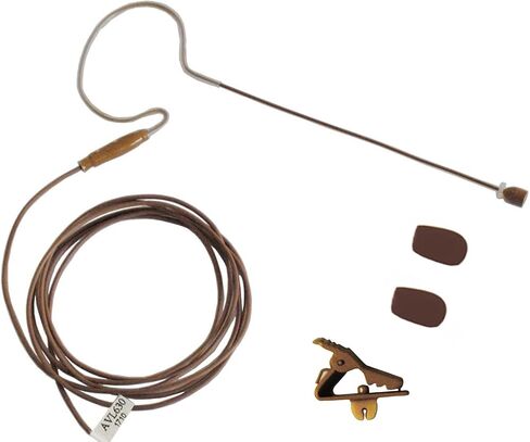 Rannsgeer Mini Headset Microphone Replacement Earhook Headset Mic for Sennheiser Wireless System (Cocoa) in Kuwait