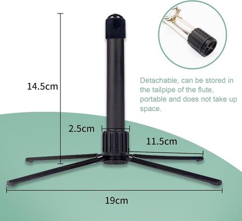حامل فلوت محمول من ROCHIX 1890، قاعدة معدنية قابلة للطي، حامل فلوت ذو 4 أرجل للفلوت بيكولو in Kuwait