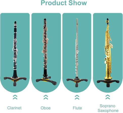 Danchet Portable Foldable Tripod Stand for Clarinet, Flute and Oboe, Woodwind Instrument Stand Portable Foldable Stand in Kuwait