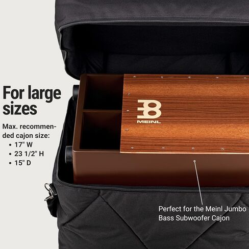 Meinl Percussion Professional Standard Cajon Box Drum Backpack Bag — Heavy-Duty Rip Stop Fabric, Adjustable Shoulder Straps and Carrying Grip, 2-Year Warranty, Carbon Gray, (MCJB-BP-CG) in Saudi Arabia