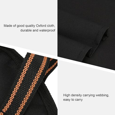 حقيبة طبلة البكم 10 بوصة مقاومة للصدأ من قماش أكسفورد حقيبة ممارسة الطبل البكم مع شريط أسود أصفر لتخزين الطبل البكم in Kuwait