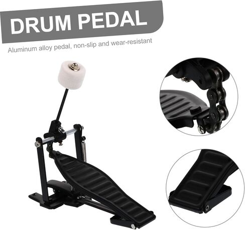 دواسة طبلة الجهير دواسة طبلة واحدة، دواسة طبلة الجهير، دواسات الجيتار، مجموعة طبلة خفق قابلة للطي، ملحقات إلكترونية للأطفال، خطوة طبل مزدوجة السلسلة in Kuwait