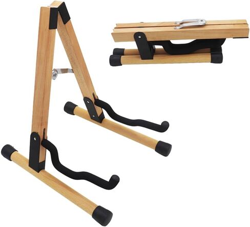 حامل جيتار من الخشب الصلب من Hidear - جيتار كهربائي، باس كهربائي، ملحقات الجيتار، حامل جيتار قابل للطي in Kuwait