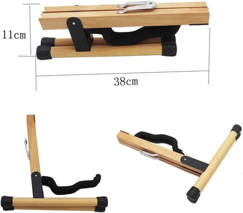 حامل جيتار من الخشب الصلب من Hidear - جيتار كهربائي، باس كهربائي، ملحقات الجيتار، حامل جيتار قابل للطي in Kuwait