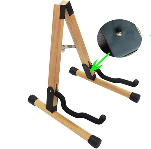 حامل جيتار من الخشب الصلب من Hidear - جيتار كهربائي، باس كهربائي، ملحقات الجيتار، حامل جيتار قابل للطي in Kuwait