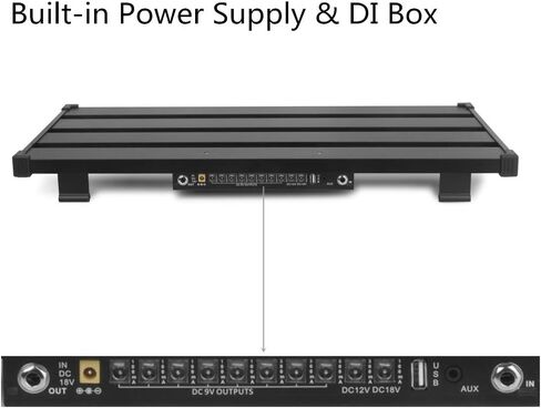 لوحة دواسة جيتار كبيرة جدًا مع مصدر طاقة وصندوق DI ، 65 سم × 30 سم، تأتي مع حقيبة حمل in Kuwait