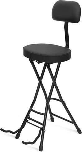 مقعد جيتار فيرجو، مقعد جيتار قابل للطي مع وسادة مبطنة، مقعد جيتار مريح لمسند الظهر لكل من عازفي الجيتار الصوتي والكهربائي ولاعبي الباس in Kuwait