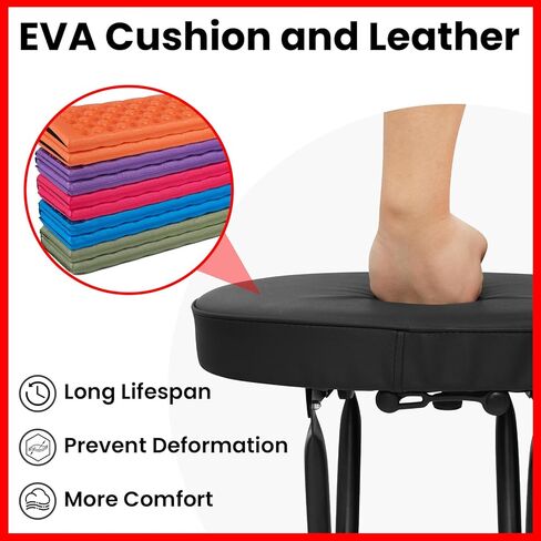 مقعد جيتار فيرجو، مقعد جيتار قابل للطي مع وسادة مبطنة، مقعد جيتار مريح لمسند الظهر لكل من عازفي الجيتار الصوتي والكهربائي ولاعبي الباس in Kuwait