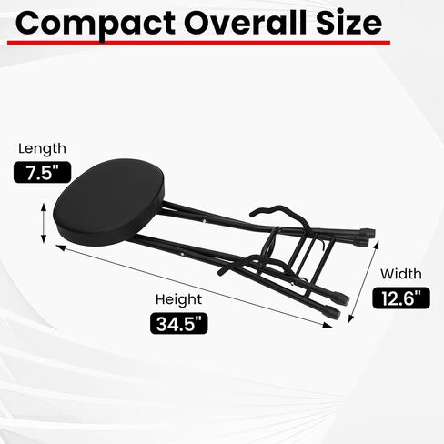 مقعد جيتار فيرجو، مقعد جيتار قابل للطي مع وسادة مبطنة، مقعد جيتار مريح لمسند الظهر لكل من عازفي الجيتار الصوتي والكهربائي ولاعبي الباس in Kuwait