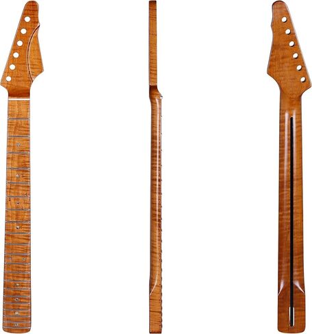 سلسلة جيتار ليو جايمز الكهربائية غير اللامعة من سلسلة سوبريم - قطعة واحدة من خشب القيقب المحمص المختار - 21 فريت، 9.5 بوصة، شكل C (قيقب TL غير لامع للغاية) in Kuwait