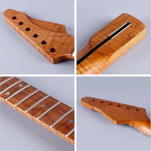 سلسلة جيتار ليو جايمز الكهربائية غير اللامعة من سلسلة سوبريم - قطعة واحدة من خشب القيقب المحمص المختار - 21 فريت، 9.5 بوصة، شكل C (قيقب TL غير لامع للغاية) in Kuwait