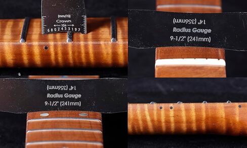 سلسلة جيتار ليو جايمز الكهربائية غير اللامعة من سلسلة سوبريم - قطعة واحدة من خشب القيقب المحمص المختار - 21 فريت، 9.5 بوصة، شكل C (قيقب TL غير لامع للغاية) in Kuwait