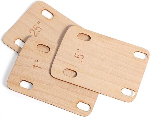 3pcs Guitar Neck Shims, Sturdy Wood Guitar Neck Shim Solid Maple Guitar Neck Protection 0.25, 0.5 and 1 Degree Portable Guitar Neck Plate Tool for Bass Guitar Repair in Saudi Arabia