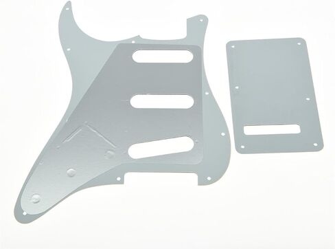 KAISH 11 فتحة ST/Strat Style Pickguard SSS Pick Guard مع لوحة خلفية ST غطاء Tremolo Trem للولايات المتحدة الأمريكية/المكسيك ستراتوكاستر/سترات أسود 3 طبقات in Kuwait
