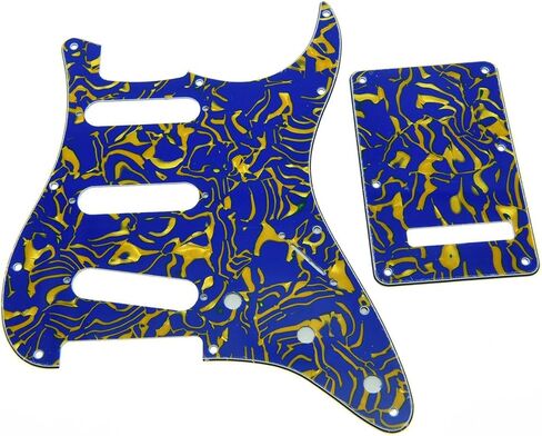 KAISH 11 فتحة ST/Strat Style Pickguard SSS Pick Guard مع لوحة خلفية ST غطاء Tremolo Trem للولايات المتحدة الأمريكية/المكسيك ستراتوكاستر/سترات أسود 3 طبقات in Kuwait