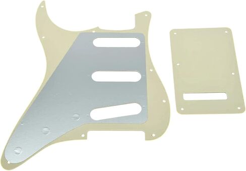 KAISH 11 فتحة ST/Strat Style Pickguard SSS Pick Guard مع لوحة خلفية ST غطاء Tremolo Trem للولايات المتحدة الأمريكية/المكسيك ستراتوكاستر/سترات أسود 3 طبقات in Kuwait