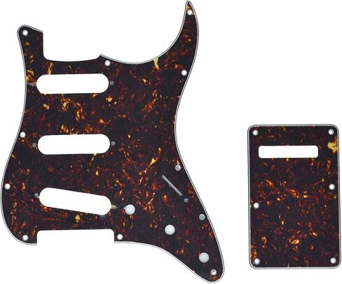 KAISH 11 فتحة ST/Strat Style Pickguard SSS Pick Guard مع لوحة خلفية ST غطاء Tremolo Trem للولايات المتحدة الأمريكية/المكسيك ستراتوكاستر/سترات أسود 3 طبقات in Kuwait