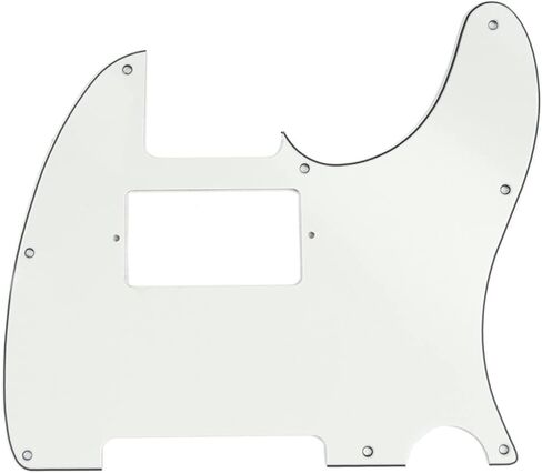 Musiclily 8 فتحات جيتار Tele Pickguard Humbucker HH للولايات المتحدة الأمريكية/المكسيكية الصنع Fender Standard Telecaster الطراز الحديث، طبقة واحدة باللون الأسود غير اللامع in Kuwait