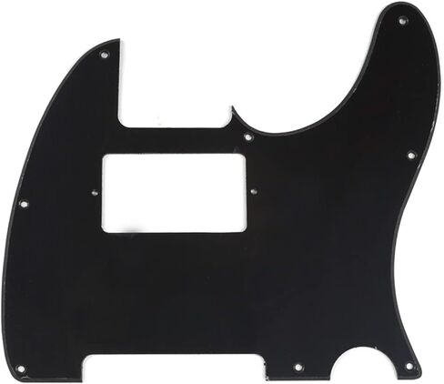 Musiclily 8 فتحات جيتار Tele Pickguard Humbucker HH للولايات المتحدة الأمريكية/المكسيكية الصنع Fender Standard Telecaster الطراز الحديث، طبقة واحدة باللون الأسود غير اللامع in Kuwait