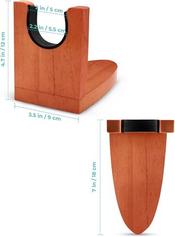 Actomall Guitar Wall Mount Hanger, Lacquer-Finished Wooden Guitar Holder - Secure & Elegant Display for Electric, Classic, Acoustic, Bass Guitars Musical Instruments - Hardwood Elegance (Soft Brown) in Kuwait